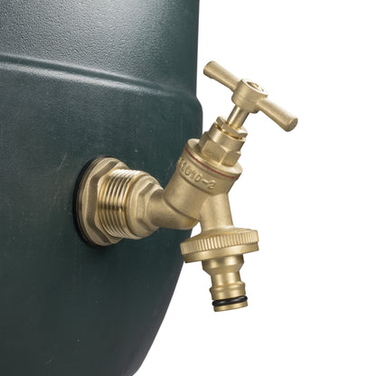 Water Butt Brass Kit 3/4" BSP with Brass Quick Connect Tap