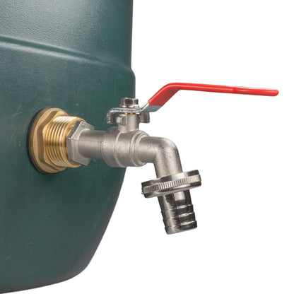 Water Butt Brass Kit 3/4" BSP with Barbed Lever Tap