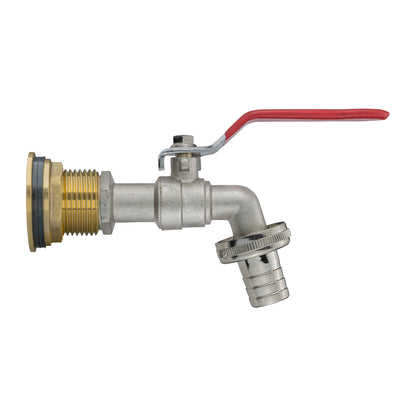 Water Butt Brass Kit 3/4" BSP with Barbed Lever Tap