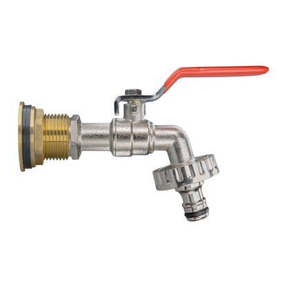 Water Butt Brass Kit 3/4" BSP with Quick Connect Lever Tap