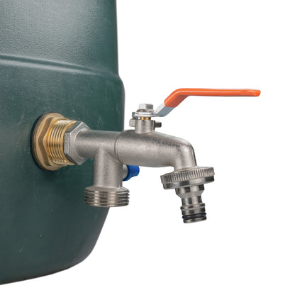 Water Butt Brass Kit 3/4" BSP with Double Tap