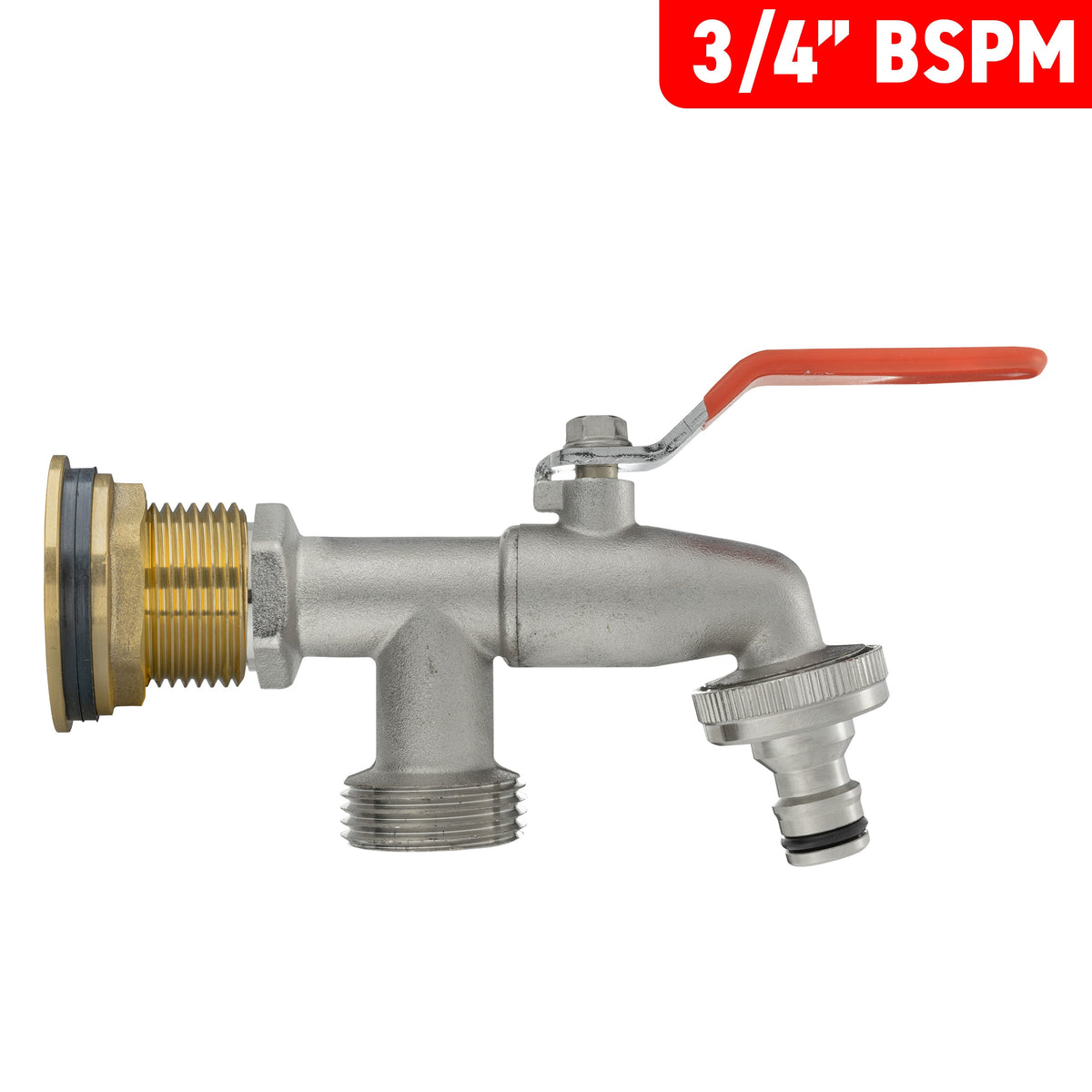 ¾″ Brass Water Butt Kit – Double-Outlet Tap & Cutter