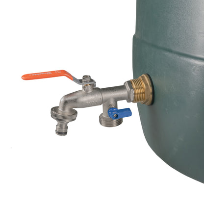 Water Butt Brass Kit 3/4" BSP with Double Tap