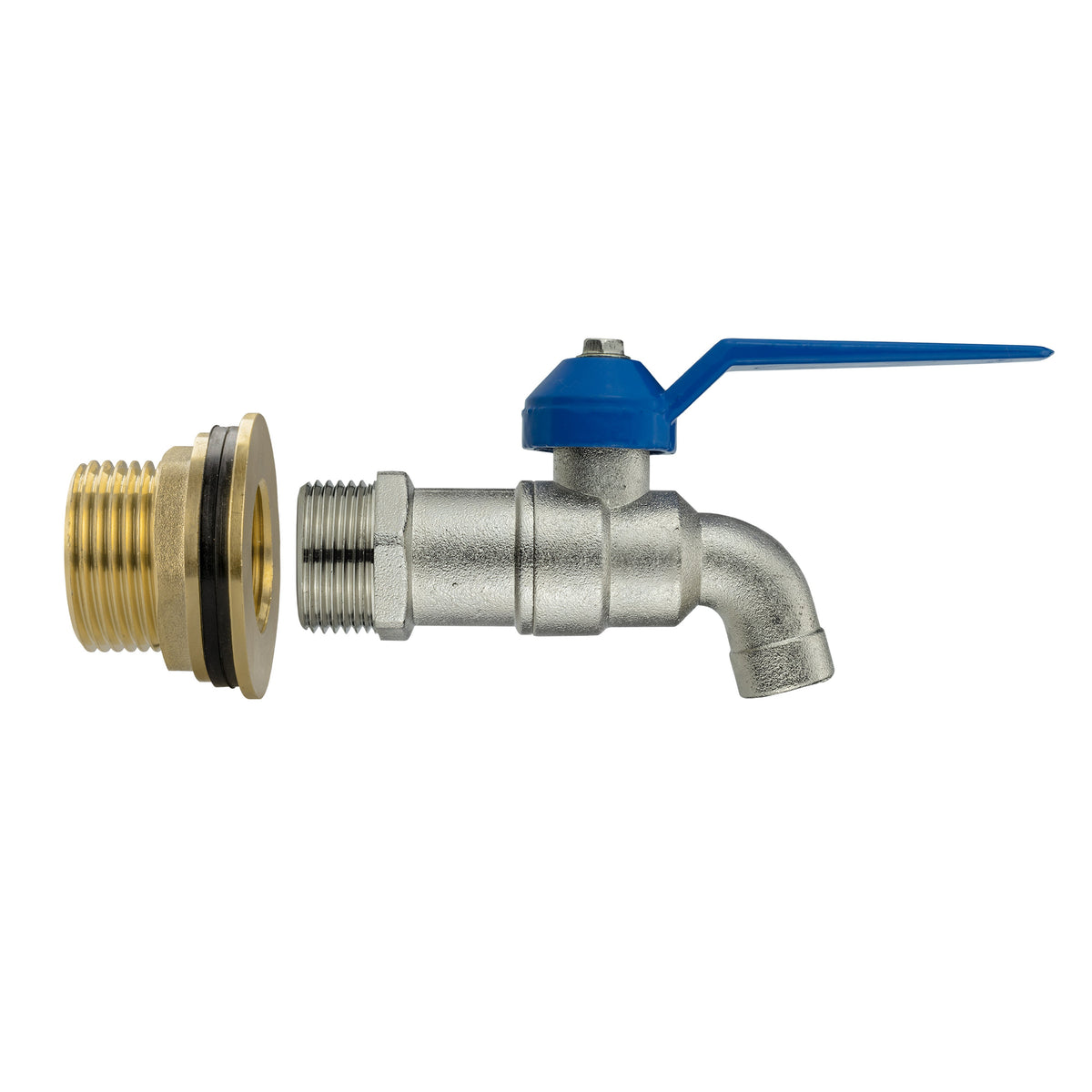 ¾″ BSP Brass Water Butt Kit – Plain-Spout Lever Tap
