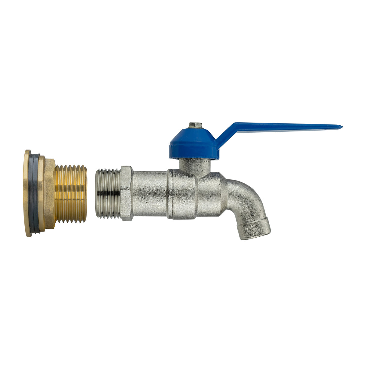 ¾″ BSP Brass Water Butt Kit – Plain-Spout Lever Tap