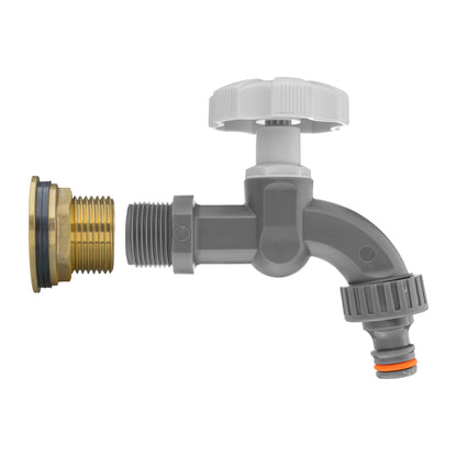 ¾″ BSP Water Butt Kit – Grey/White Dial Tap