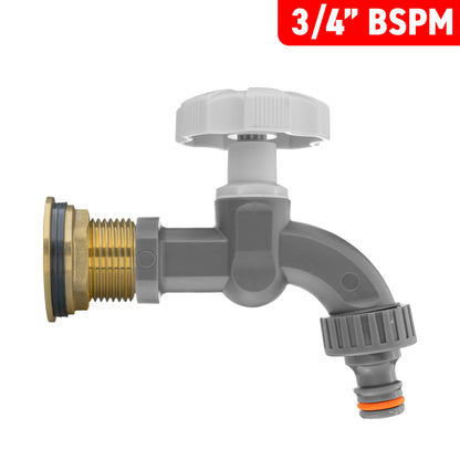 ¾″ BSP Water Butt Kit – Grey/White Dial Tap
