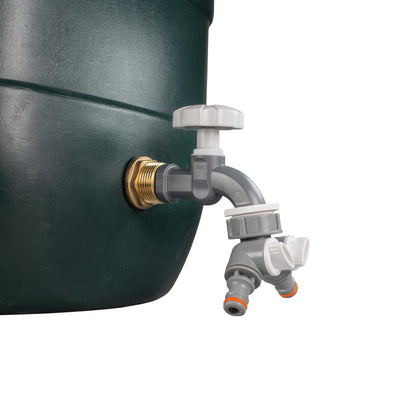 ¾″ Brass Water Butt Kit – Grey Tap & Two-Way Splitter & Cutter