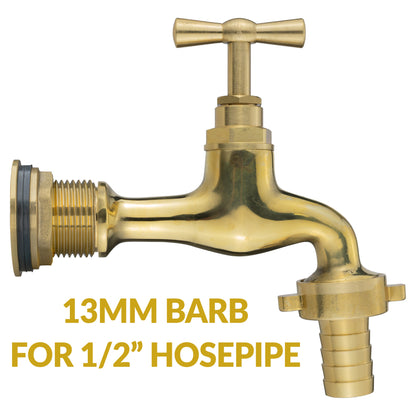 ¾″ Brass Water Butt Kit – 13mm Polished Brass Tap & Cutter