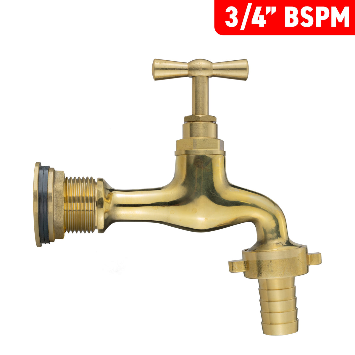 ¾″ Brass Water Butt Kit – 13mm Polished Brass Tap & Cutter