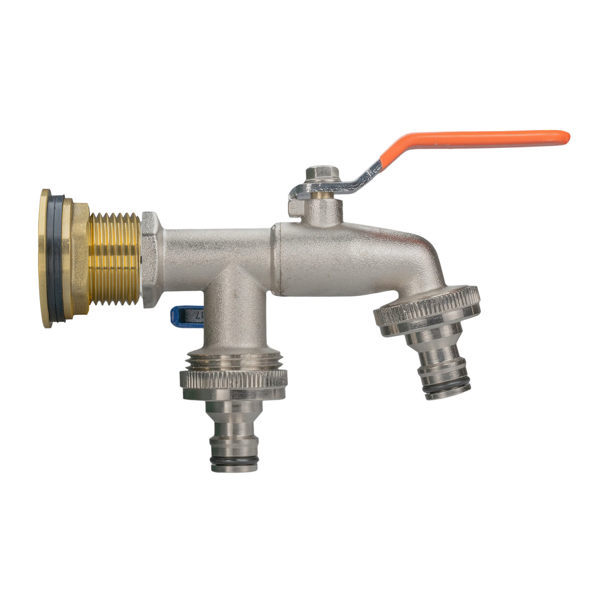 ¾″ BSP Water Butt Kit – Double Quick-Connect Tap; supplied fittings shown.