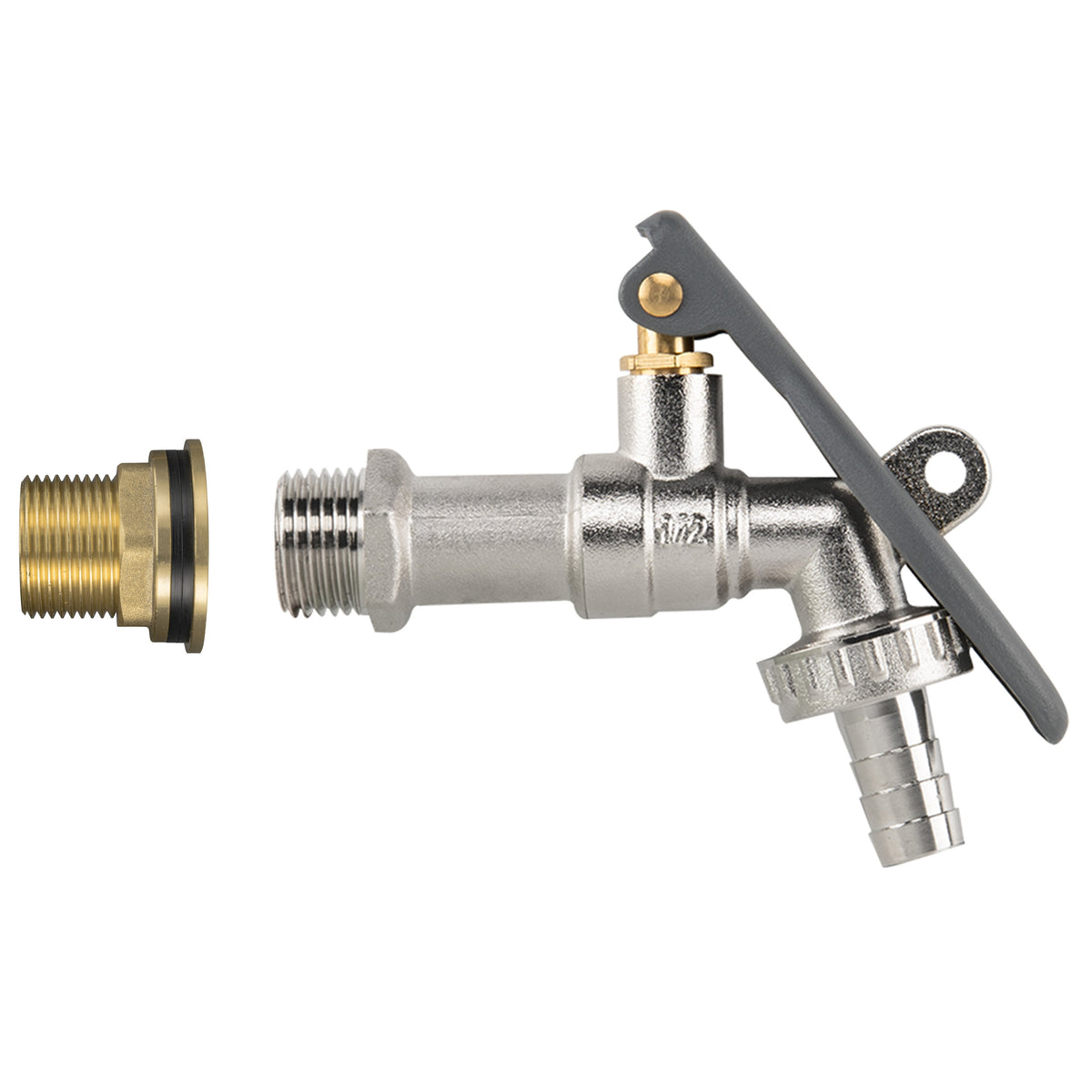 Brass Water Butt Kit – ¾″ BSP Mount & Lever-Lock Tap