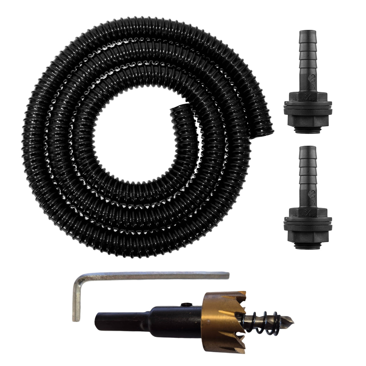 ½″ Water Butt Linking Kit with 21mm Cutter – 1m to 5m; selected size/length supplied.