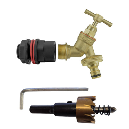 ½″ Water Butt Kit – Brass Quick Tap & Cutter; supplied product shown.