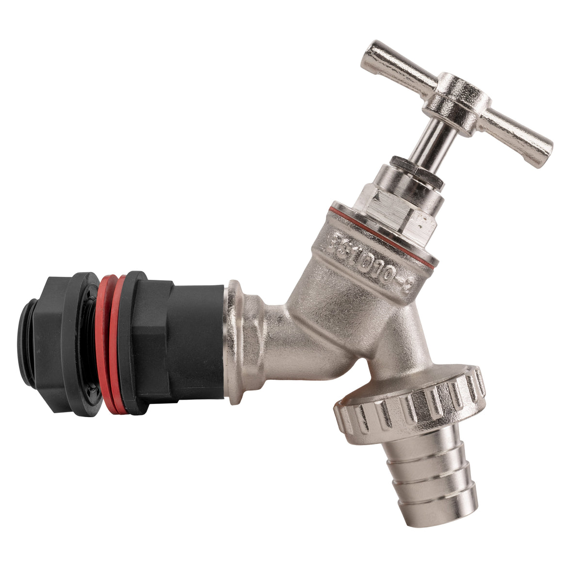 ½″ Water Butt Kit – Nickel-Plated Barbed Tap & Cutter
