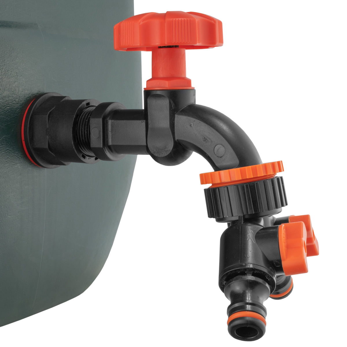 ½″ Water Butt Kit – Black Tap & Two-Way Splitter & Cutter