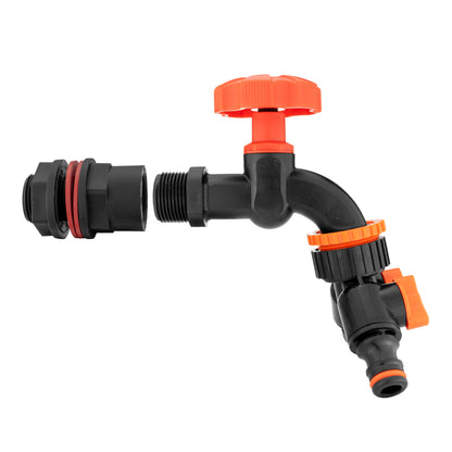 ½″ Water Butt Kit – Black Tap & Two-Way Splitter & Cutter