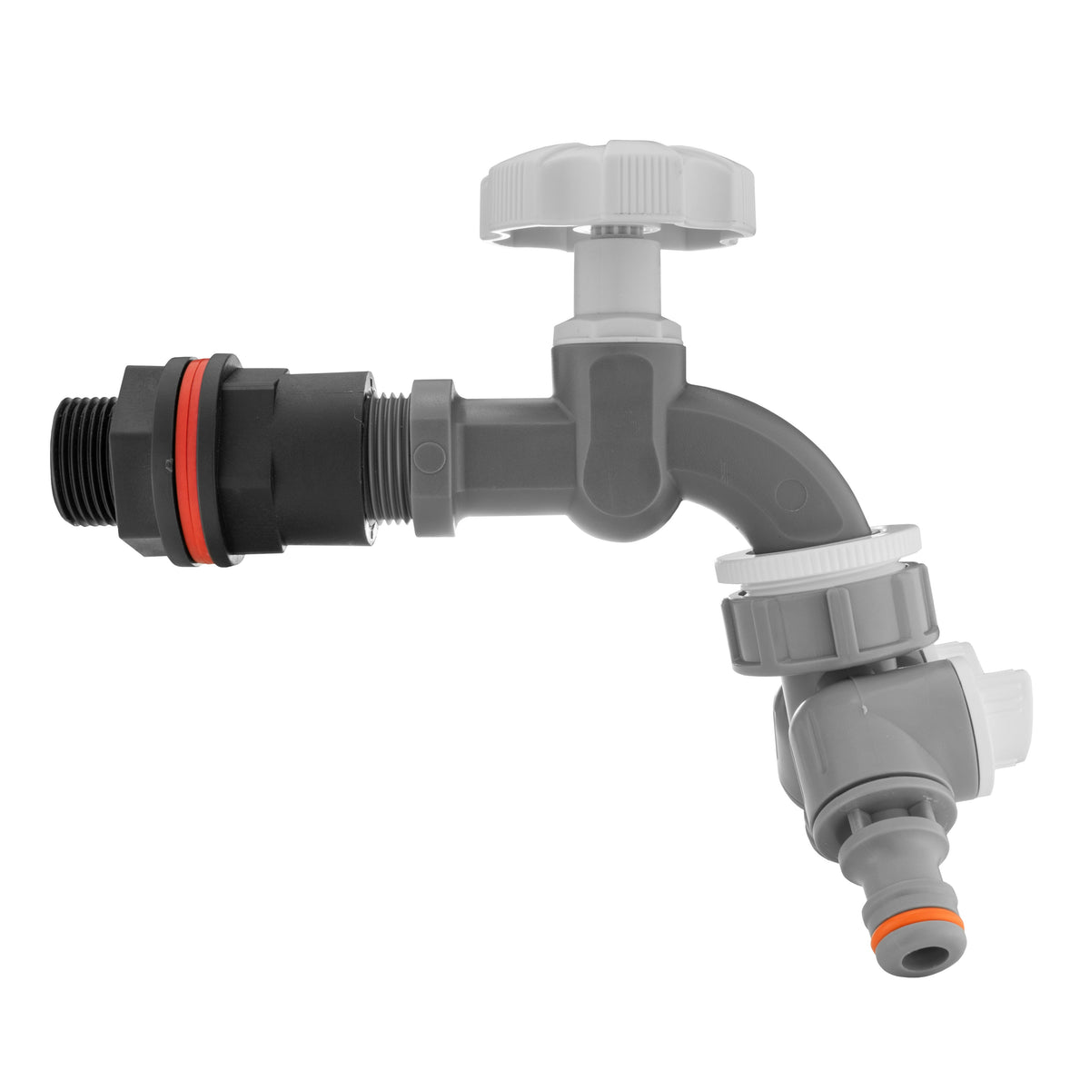 ½″ Water Butt Kit – Grey Tap & Two-Way Splitter & Cutter