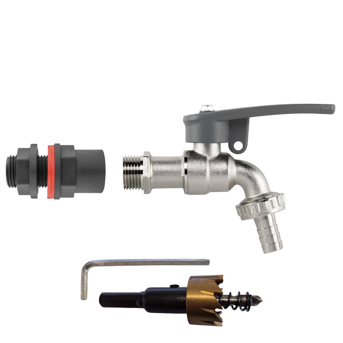½″ Water Butt Kit – Side-Lock Lever Tap