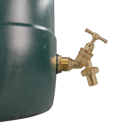 Water Butt Brass Kit 1" BSP with Brass Barbed Tap