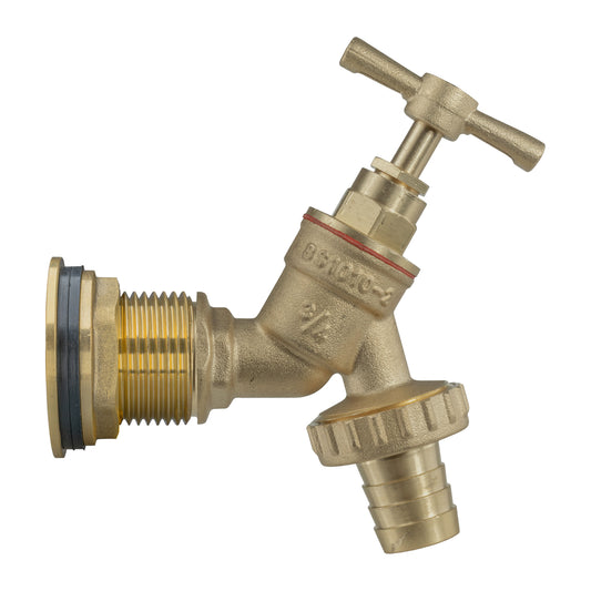Water Butt Brass Kit 1" BSP with Brass Barbed Tap