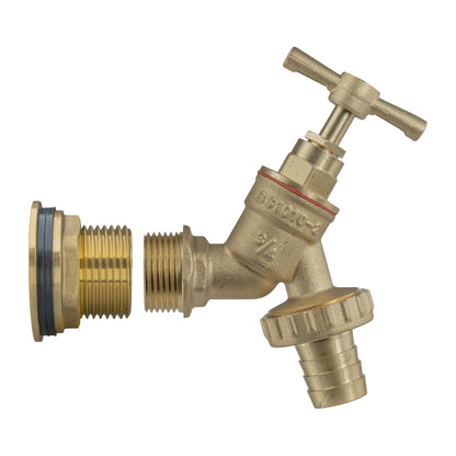 1″ Brass Water Butt Kit – Brass Barbed Tap & Cutter