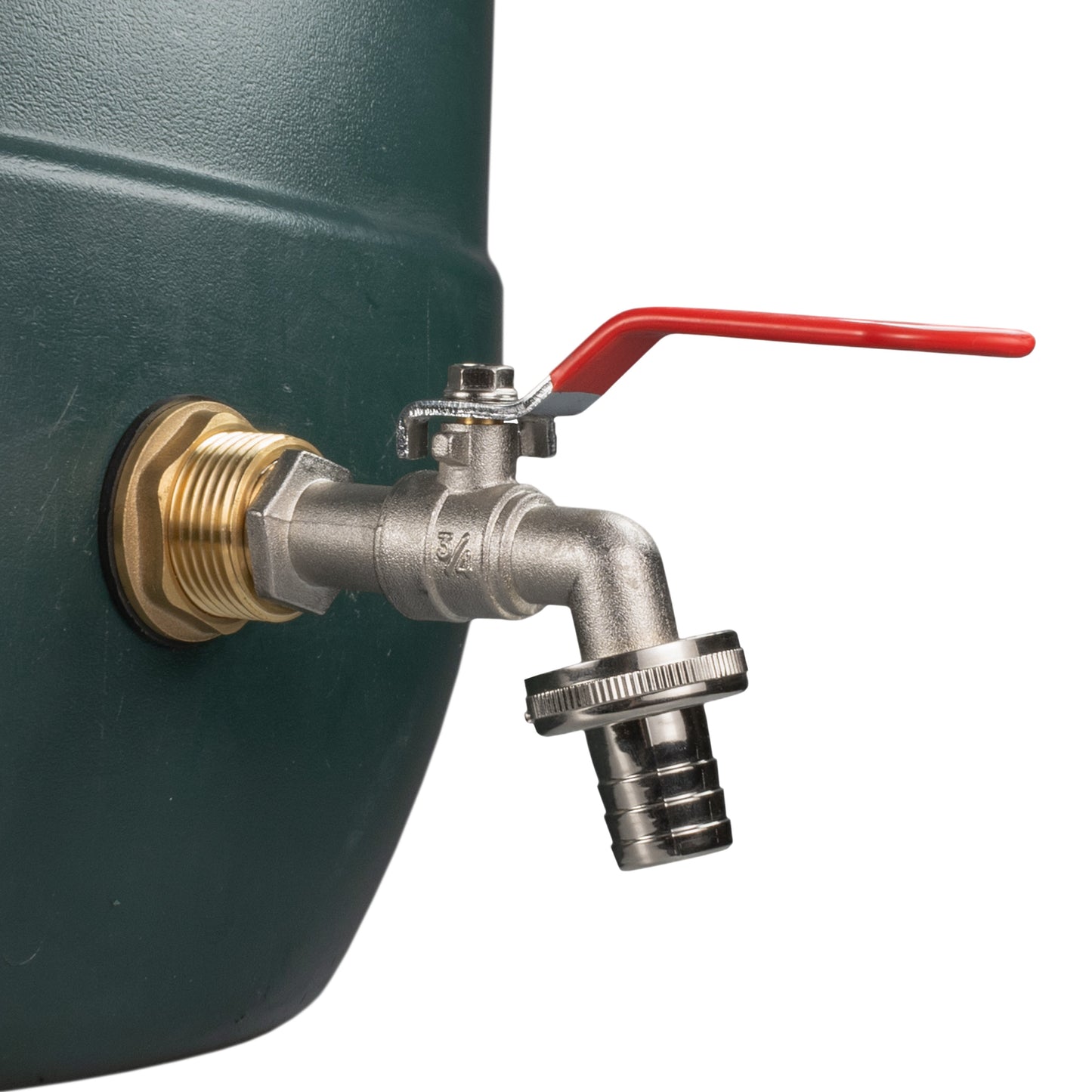 Water Butt Brass Kit 1" BSP with Barbed Lever Tap