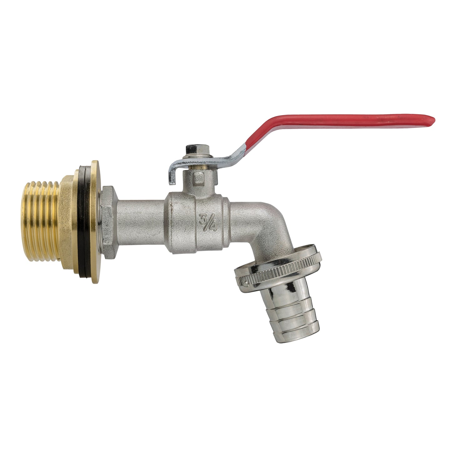 Water Butt Brass Kit 1" BSP with Barbed Lever Tap