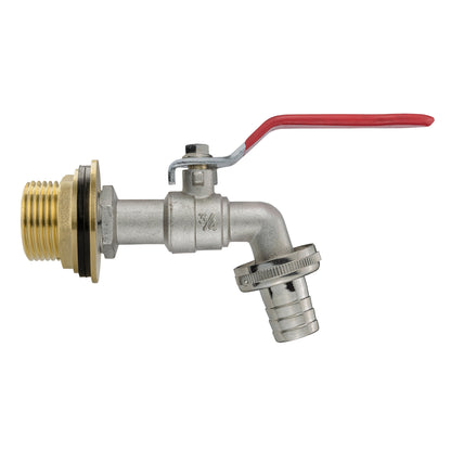 Water Butt Brass Kit 1" BSP with Barbed Lever Tap