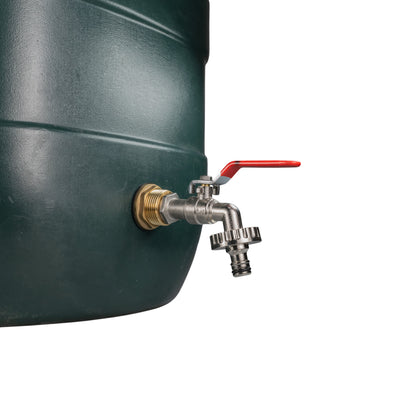 Water Butt Brass Kit 1" BSP with Quick Connect Lever Tap