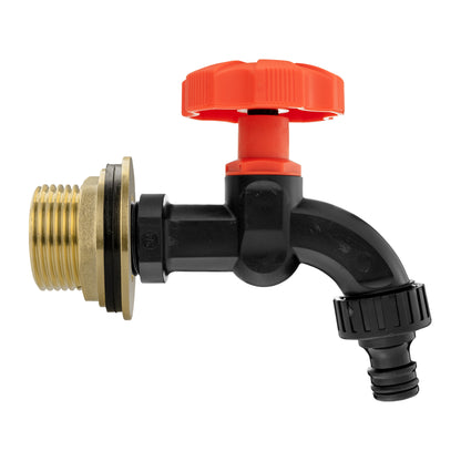1″ Brass Water Butt Kit – Black Dial Tap & Cutter