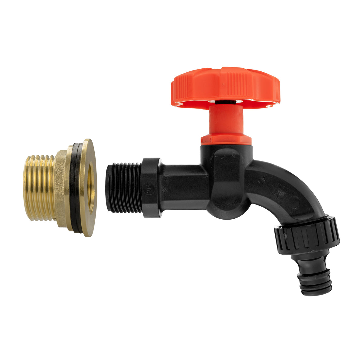 1″ Brass Water Butt Kit – Black Dial Tap & Cutter