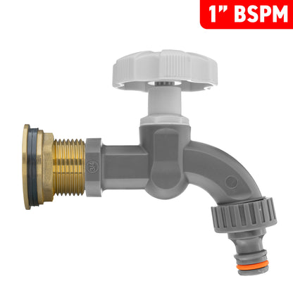 1″ BSP Water Butt Kit – Grey/White Dial Tap