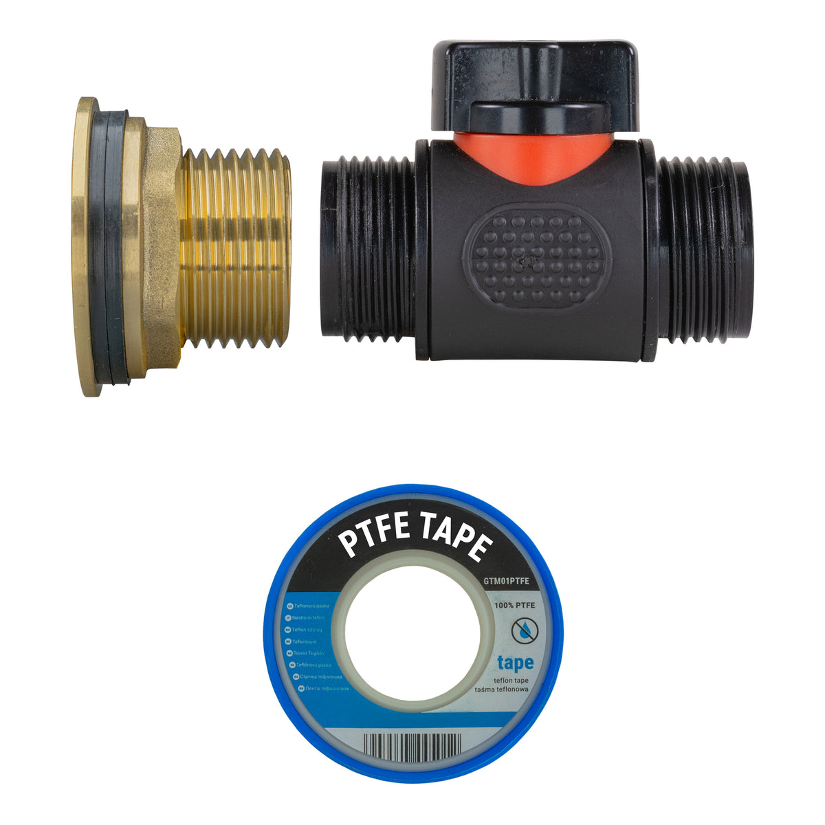 1″ Brass Water Butt Kit – ¾″ Thread Outlet & Cutter