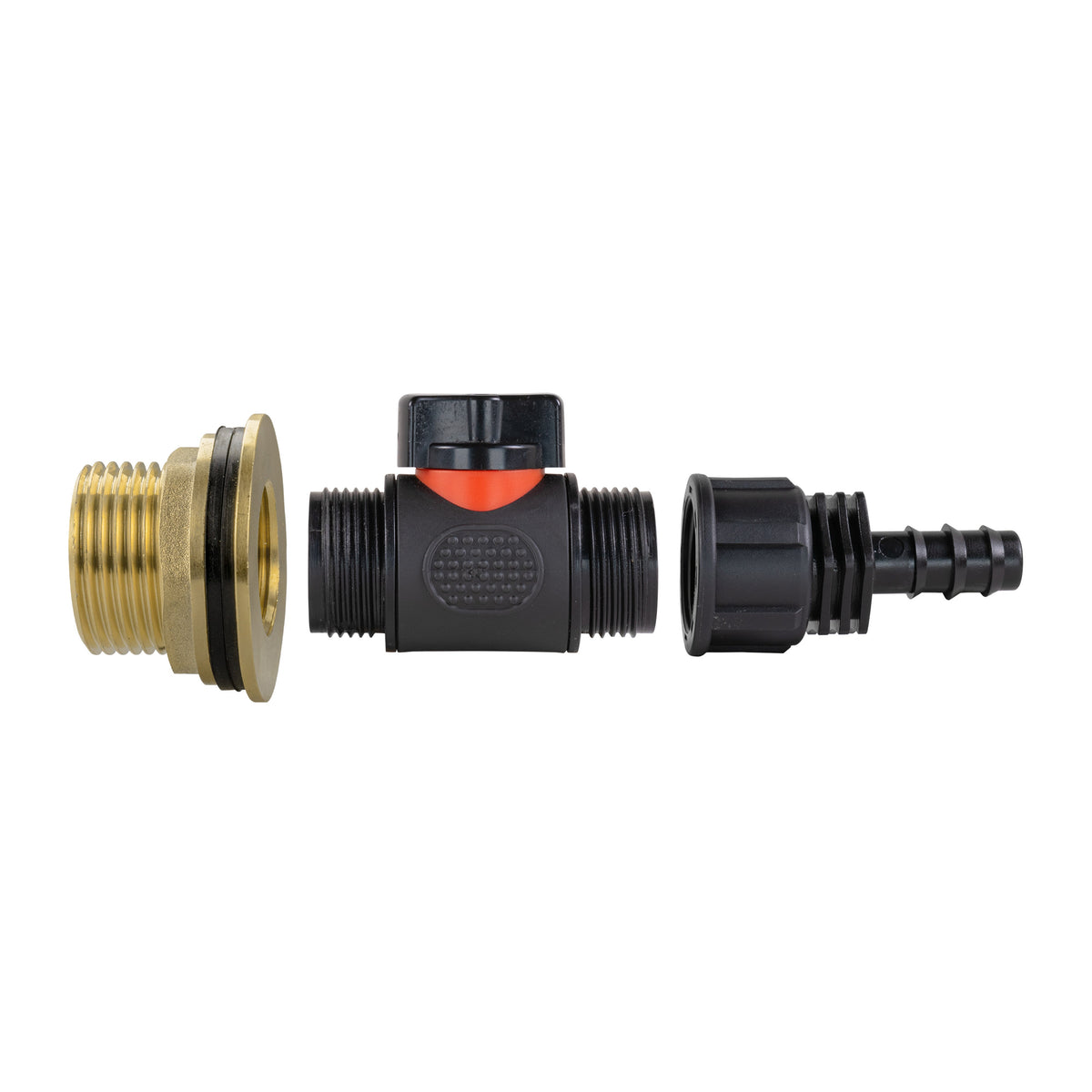 1″ BSP Water Butt Kit – Inline Valve & 16mm Irrigation Barb