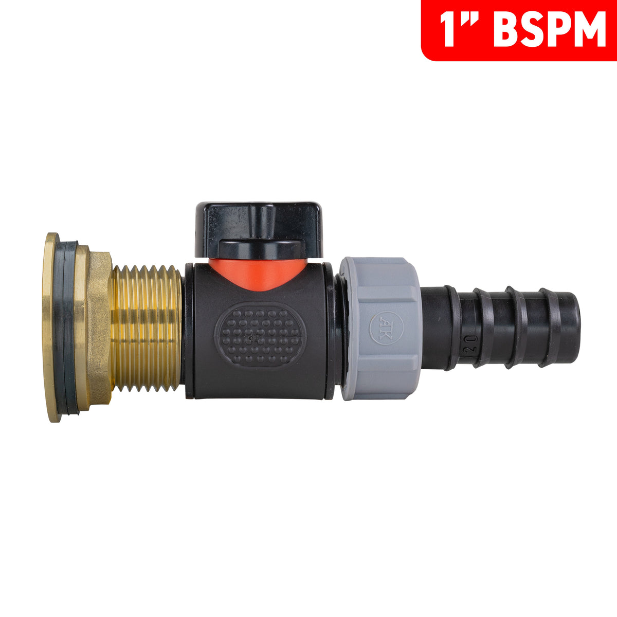 1″ Brass Water Butt Kit – 20mm Irrigation Barb & Cutter