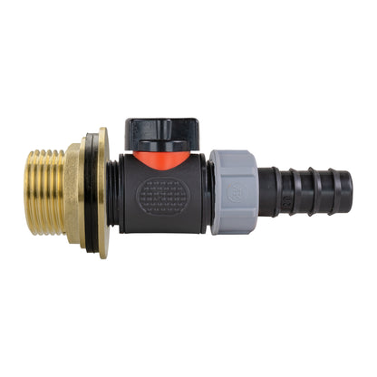 1″ BSP Water Butt Kit – Inline Valve & 20mm Irrigation Barb