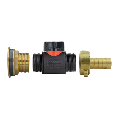 1″ Brass Water Butt Kit – 13mm Brass Barb & Cutter