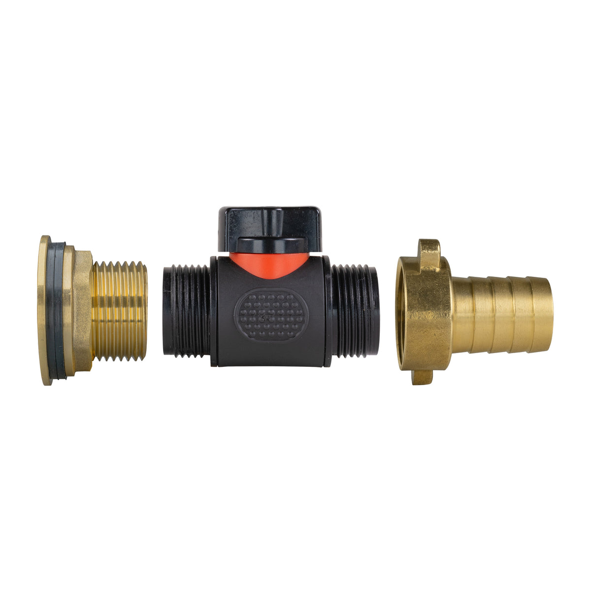 1″ BSP Water Butt Kit – Inline Valve & 19mm Brass Barb