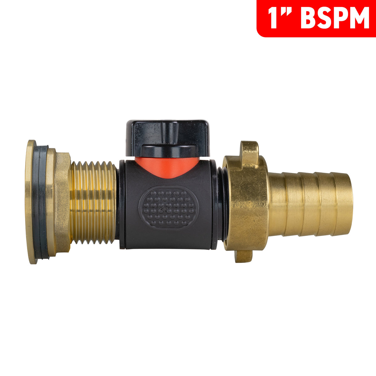 1″ BSP Water Butt Kit – Inline Valve & 19mm Brass Barb