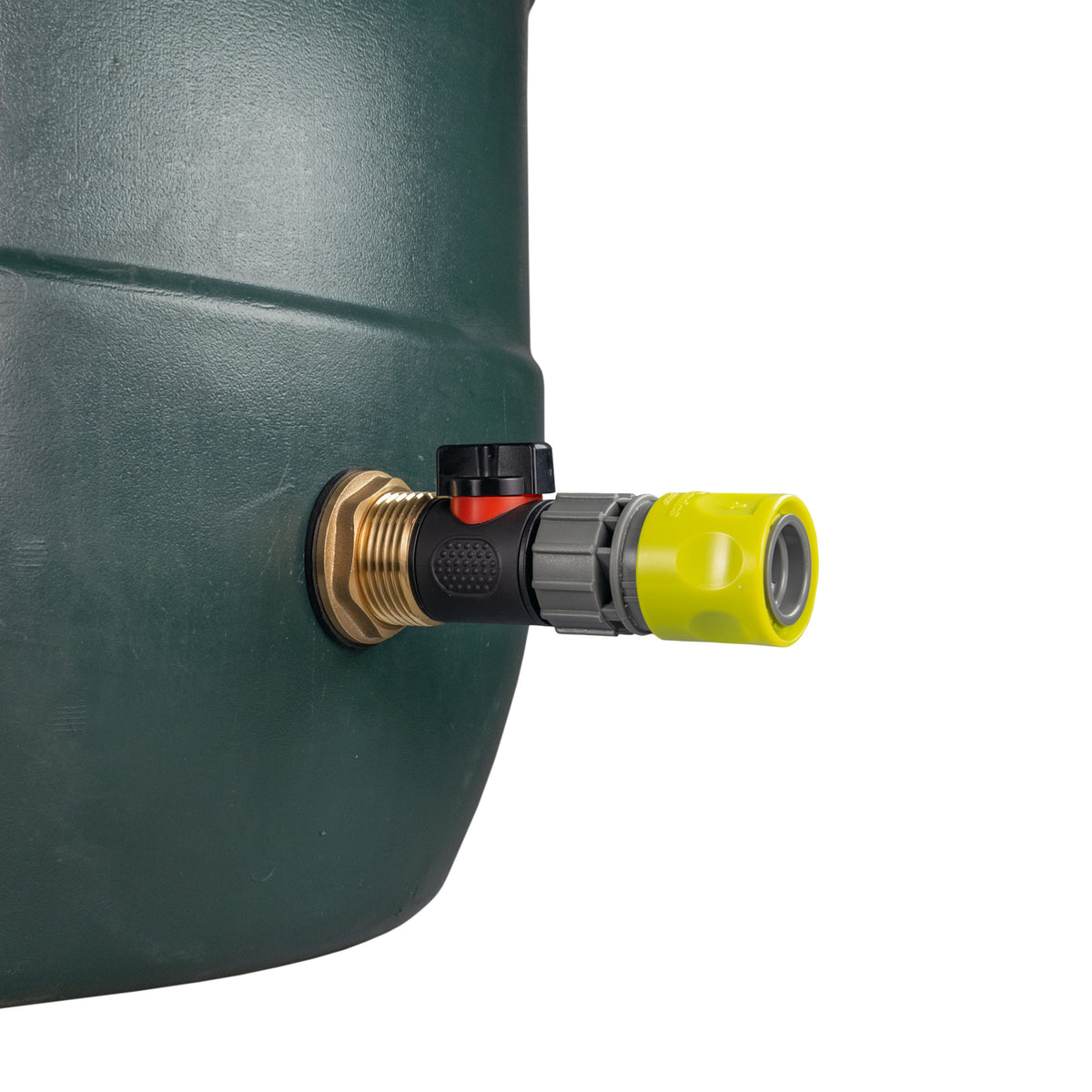 1″ BSP Water Butt Kit – Inline Valve & Lime Quick Socket