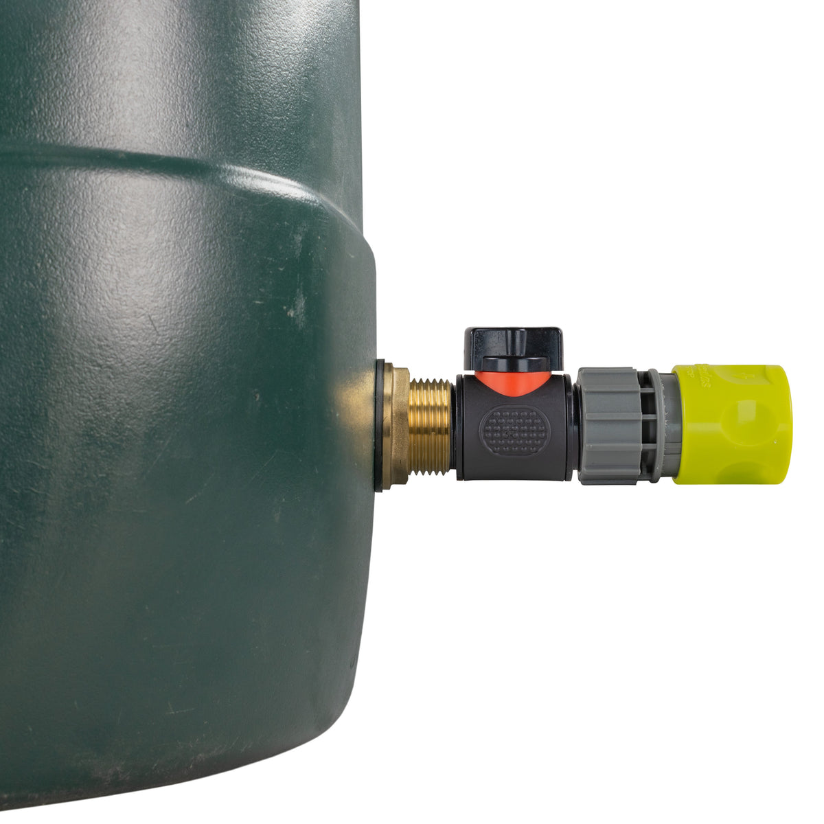 1″ BSP Water Butt Kit – Inline Valve & Lime Quick Socket