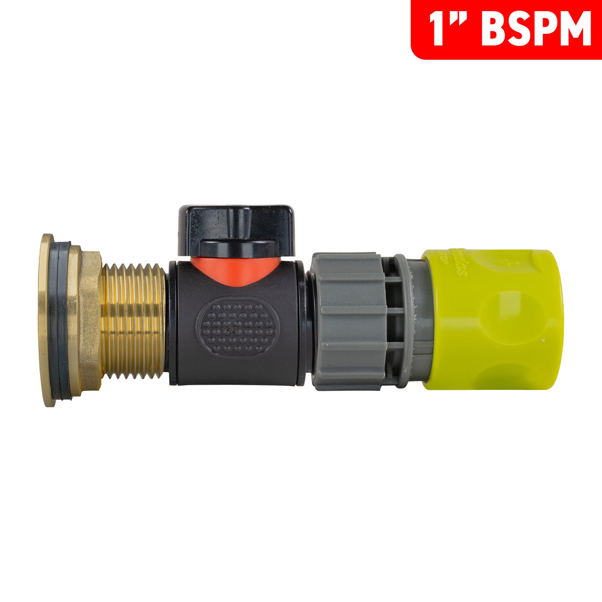 1″ Brass Water Butt Kit – Lime Female Quick Coupling & Cutter