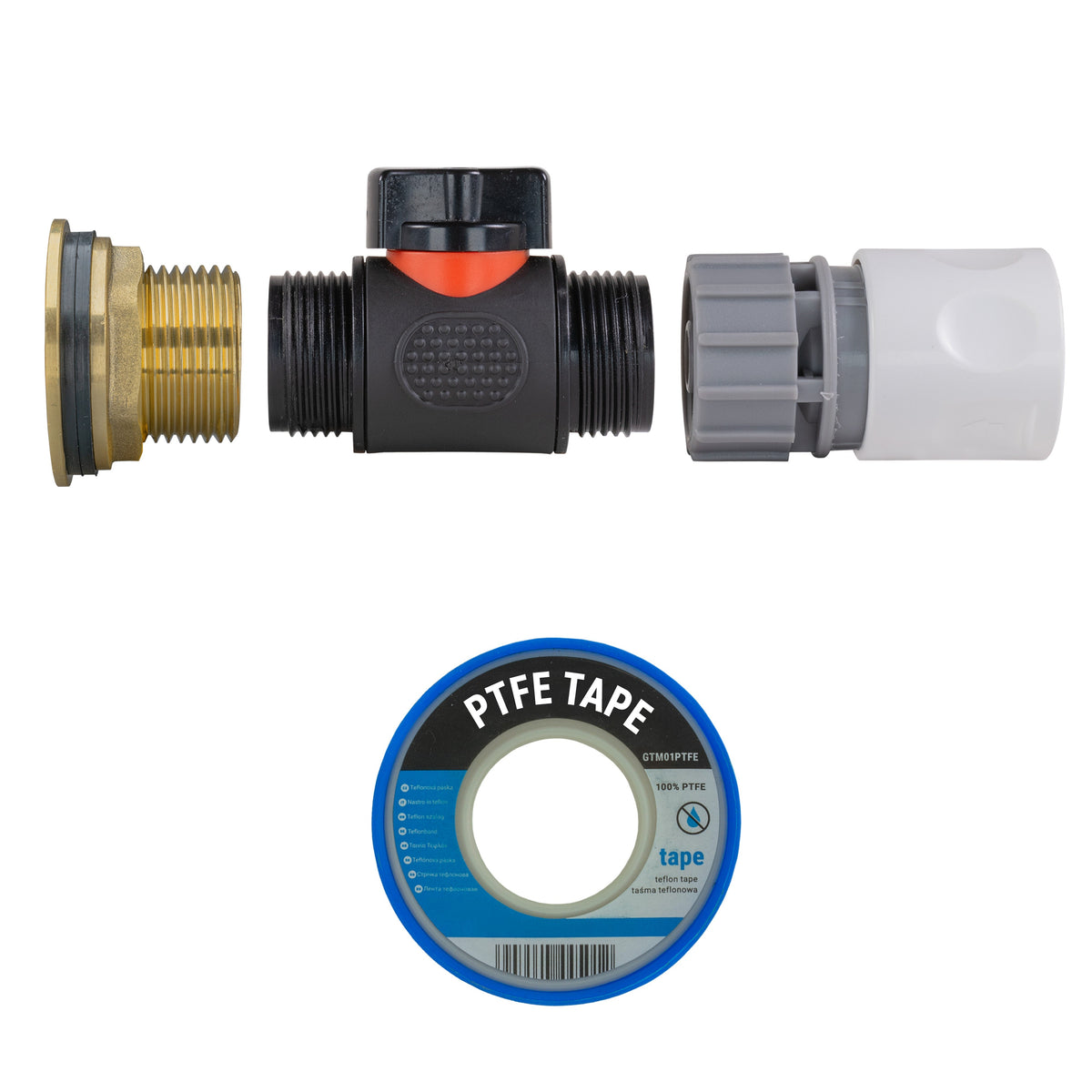 1″ Brass Water Butt Kit – White Line Female Quick Coupling & Cutter