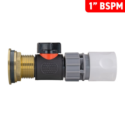 1″ Brass Water Butt Kit – White Line Female Quick Coupling & Cutter