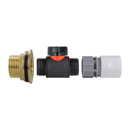 1″ Brass Water Butt Kit – White Line Female Quick Coupling & Cutter
