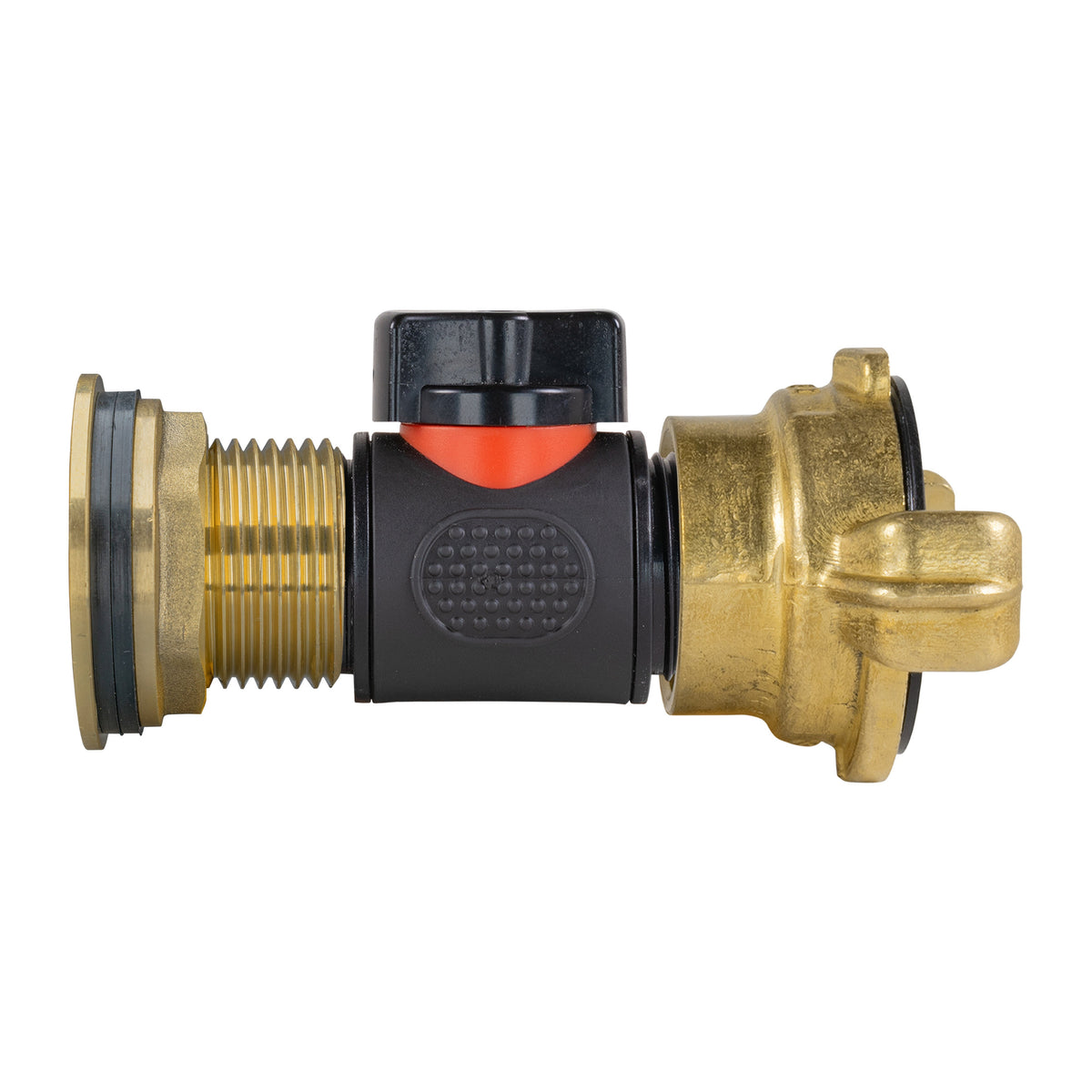 1″ BSP Water Butt Kit – Inline Valve & Brass Claw Outlet; supplied fittings shown.