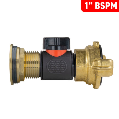 1″ BSP Water Butt Kit – Inline Valve & Brass Claw Outlet
