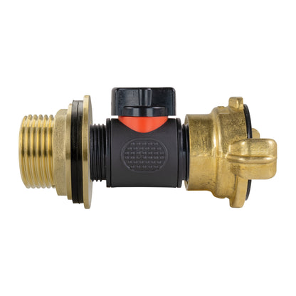 1″ BSP Water Butt Kit – Inline Valve & Brass Claw Outlet