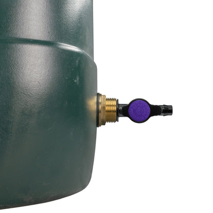 1″ Brass Water Butt Kit – Purple-Cap 13mm Valve & Cutter